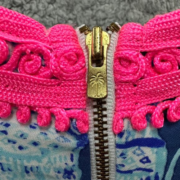 Lilly Pulitzer Size 16 Carlotta Stretch Shift Dress Joy Ride Elephant Coastal - Picture 12 of 12